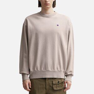 Acne Studios Crewneck Sweatshirt Unisex Beige Face Logo Patch